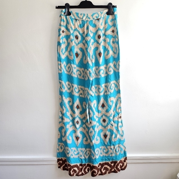 New Zara Flowy Full Length Print Blogger Favorite Pants NWT Medium - Picture 12 of 14